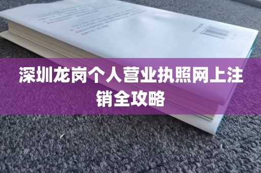 深圳龙岗个人营业执照网上注销全攻略