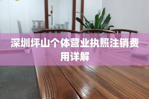 深圳坪山个体营业执照注销费用详解