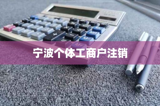 宁波个体工商户注销