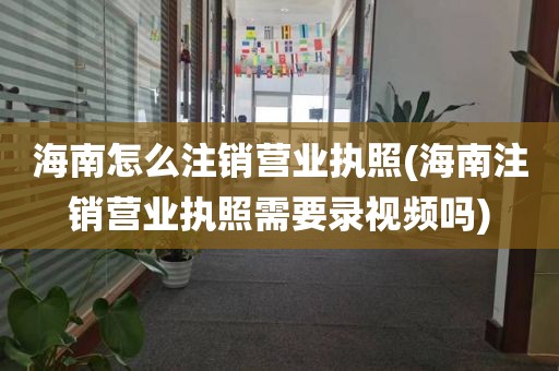 海南怎么注销营业执照(海南注销营业执照需要录视频吗)