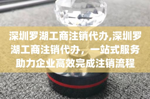 深圳罗湖工商注销代办,深圳罗湖工商注销代办，一站式服务助力企业高效完成注销流程
