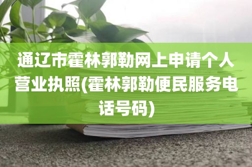 通辽市霍林郭勒网上申请个人营业执照(霍林郭勒便民服务电话号码)