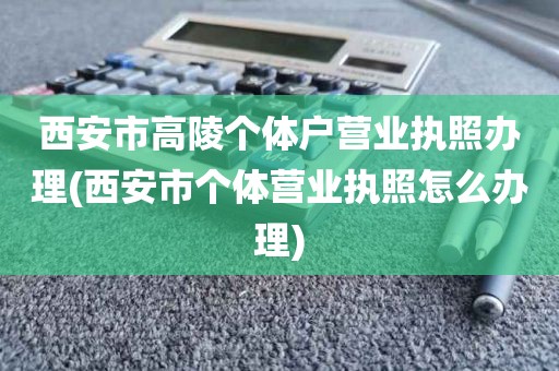 西安市高陵个体户营业执照办理(西安市个体营业执照怎么办理)