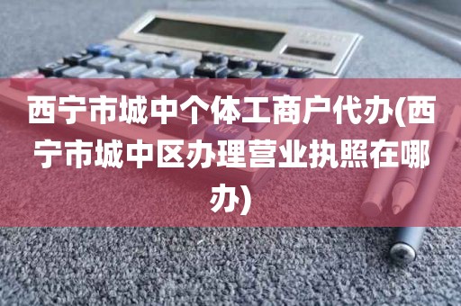 西宁市城中个体工商户代办(西宁市城中区办理营业执照在哪办)