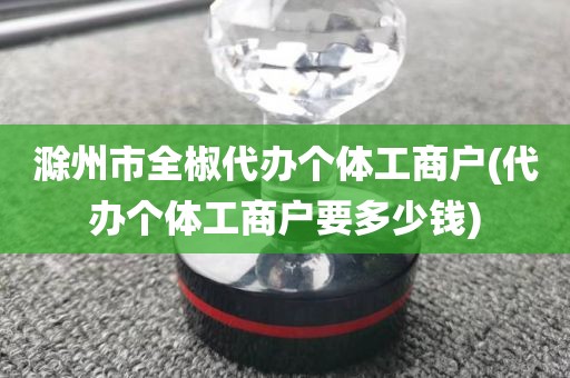 滁州市全椒代办个体工商户(代办个体工商户要多少钱)