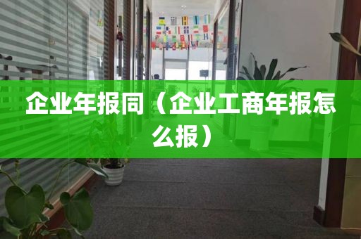 企业年报同（企业工商年报怎么报）