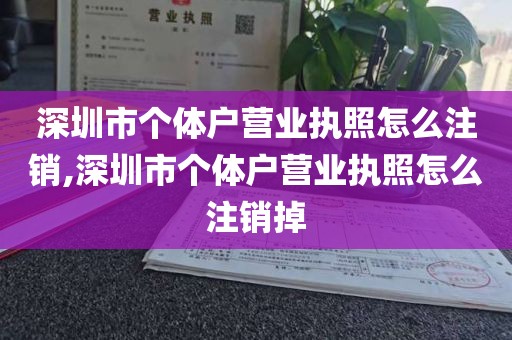 深圳市个体户营业执照怎么注销,深圳市个体户营业执照怎么注销掉