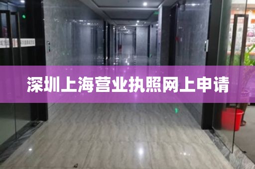 深圳上海营业执照网上申请