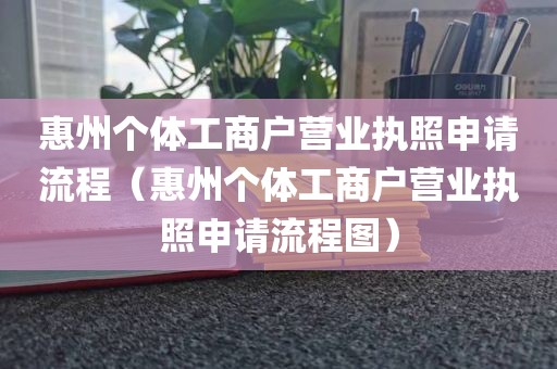 惠州个体工商户营业执照申请流程（惠州个体工商户营业执照申请流程图）
