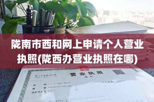 陇南市西和网上申请个人营业执照(陇西办营业执照在哪)