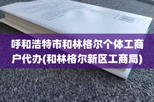 呼和浩特市和林格尔个体工商户代办(和林格尔新区工商局)