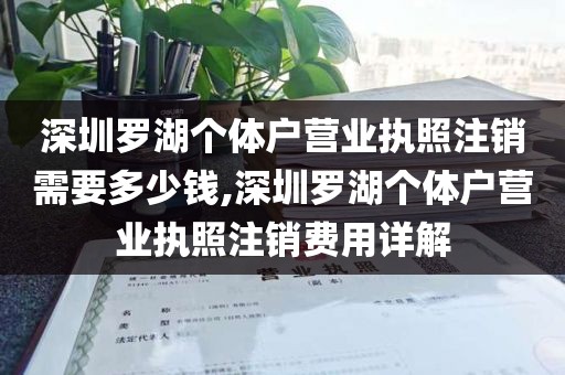 深圳罗湖个体户营业执照注销需要多少钱,深圳罗湖个体户营业执照注销费用详解