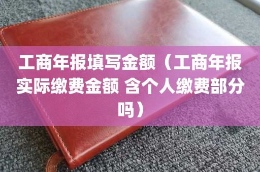 工商年报填写金额（工商年报实际缴费金额 含个人缴费部分吗）