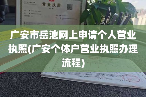 广安市岳池网上申请个人营业执照(广安个体户营业执照办理流程)
