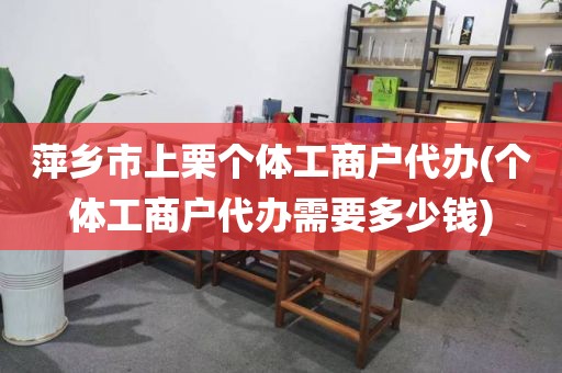 萍乡市上栗个体工商户代办(个体工商户代办需要多少钱)