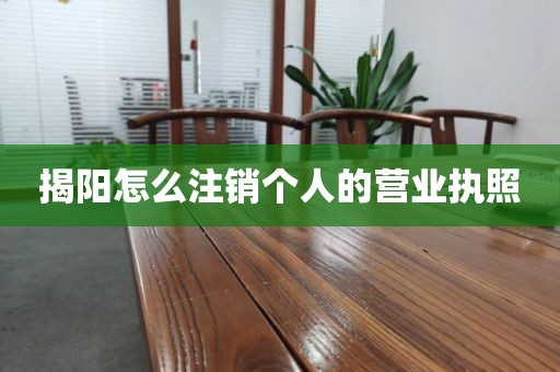 揭阳怎么注销个人的营业执照