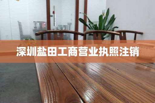 深圳盐田工商营业执照注销