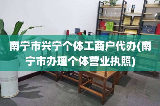 南宁市兴宁个体工商户代办(南宁市办理个体营业执照)