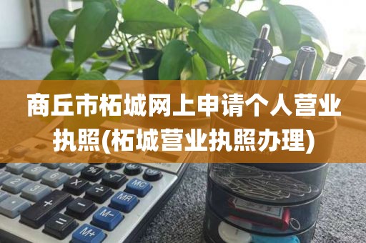 商丘市柘城网上申请个人营业执照(柘城营业执照办理)