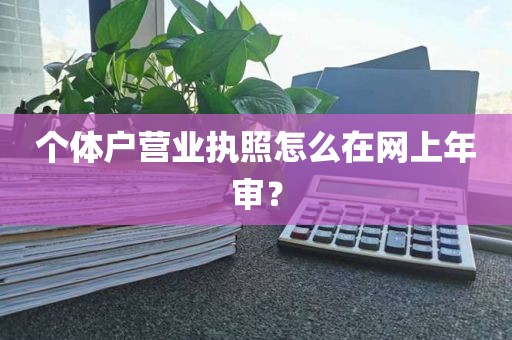个体户营业执照怎么在网上年审？