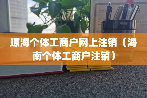 琼海个体工商户网上注销（海南个体工商户注销）