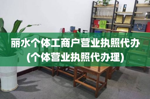 丽水个体工商户营业执照代办(个体营业执照代办理)
