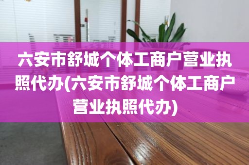 六安市舒城个体工商户营业执照代办(六安市舒城个体工商户营业执照代办)