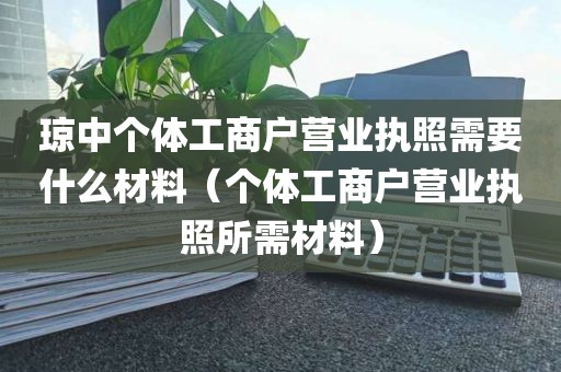 琼中个体工商户营业执照需要什么材料（个体工商户营业执照所需材料）