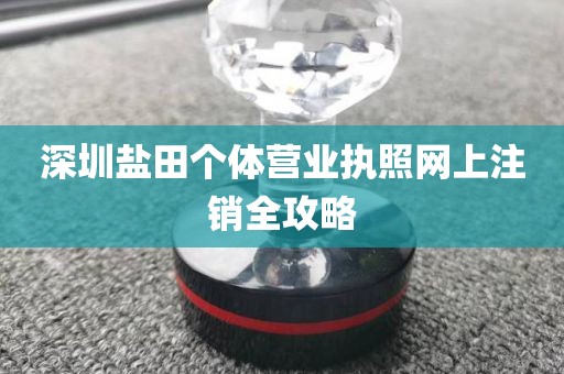 深圳盐田个体营业执照网上注销全攻略