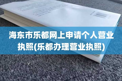 海东市乐都网上申请个人营业执照(乐都办理营业执照)