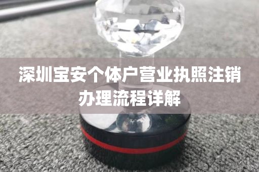深圳宝安个体户营业执照注销办理流程详解