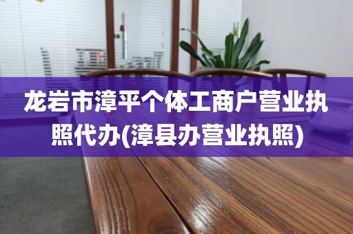 龙岩市漳平个体工商户营业执照代办(漳县办营业执照)