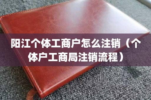 阳江个体工商户怎么注销（个体户工商局注销流程）