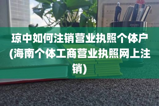 琼中如何注销营业执照个体户(海南个体工商营业执照网上注销)