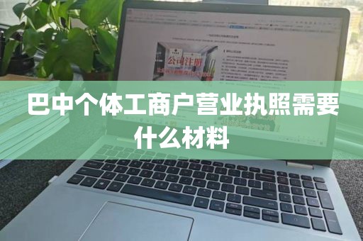 巴中个体工商户营业执照需要什么材料