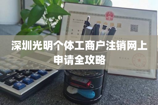 深圳光明个体工商户注销网上申请全攻略