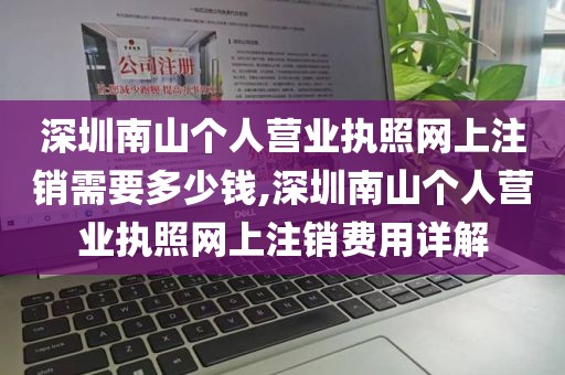 深圳南山个人营业执照网上注销需要多少钱,深圳南山个人营业执照网上注销费用详解