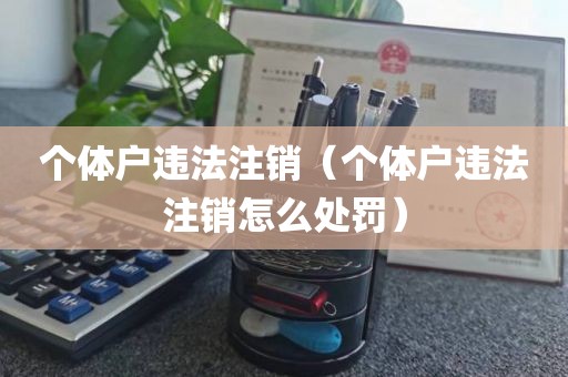 个体户违法注销（个体户违法注销怎么处罚）