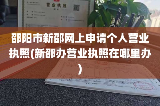 邵阳市新邵网上申请个人营业执照(新邵办营业执照在哪里办)