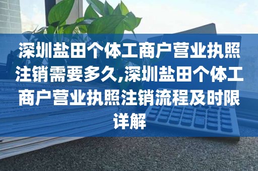 深圳盐田个体工商户营业执照注销需要多久,深圳盐田个体工商户营业执照注销流程及时限详解