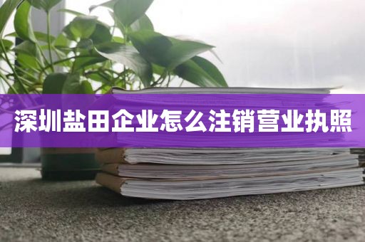 深圳盐田企业怎么注销营业执照