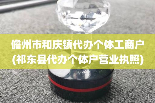 儋州市和庆镇代办个体工商户(祁东县代办个体户营业执照)