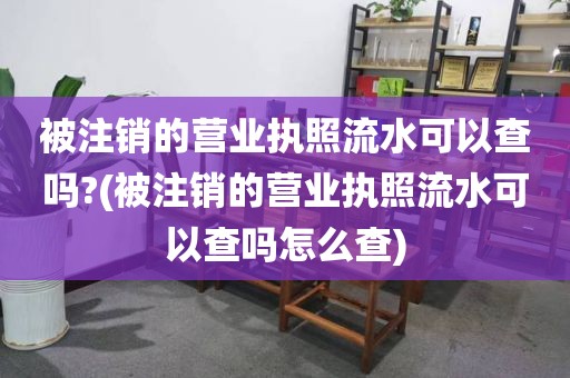 被注销的营业执照流水可以查吗?(被注销的营业执照流水可以查吗怎么查)