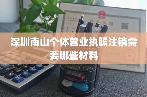 深圳南山个体营业执照注销需要哪些材料
