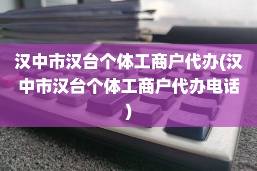 汉中市汉台个体工商户代办(汉中市汉台个体工商户代办电话)