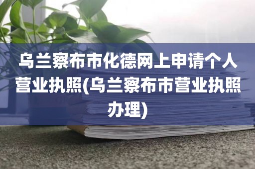乌兰察布市化德网上申请个人营业执照(乌兰察布市营业执照办理)