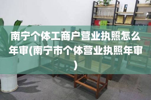 南宁个体工商户营业执照怎么年审(南宁市个体营业执照年审)
