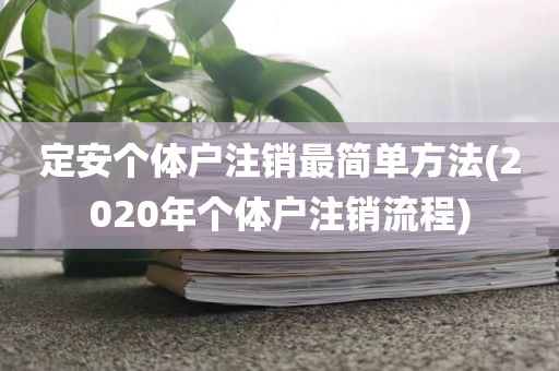 定安个体户注销最简单方法(2020年个体户注销流程)