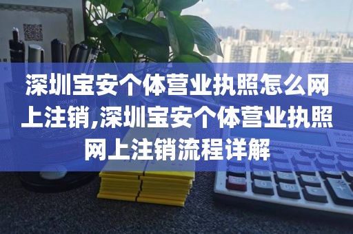 深圳宝安个体营业执照怎么网上注销,深圳宝安个体营业执照网上注销流程详解