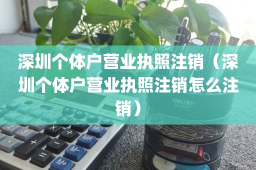 深圳个体户营业执照注销（深圳个体户营业执照注销怎么注销）